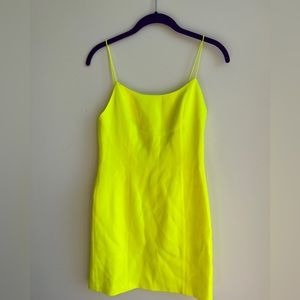 NWT Alice and Olivia Neon Yellow Dress